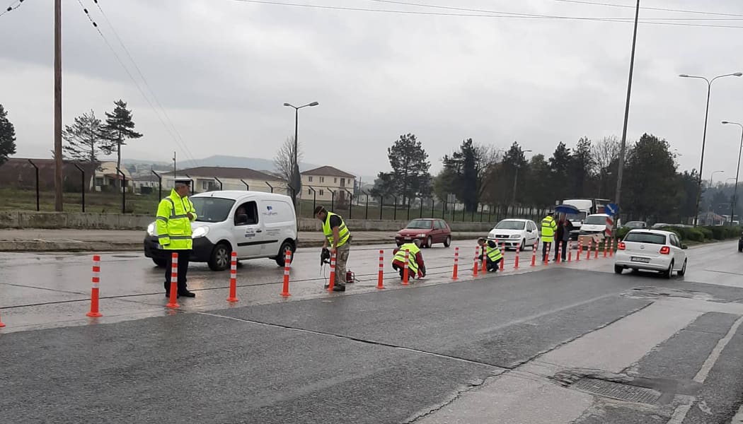 Επέκταση της νησίδας στη Δωδώνης στο ύψος του Πολυκλαδικού