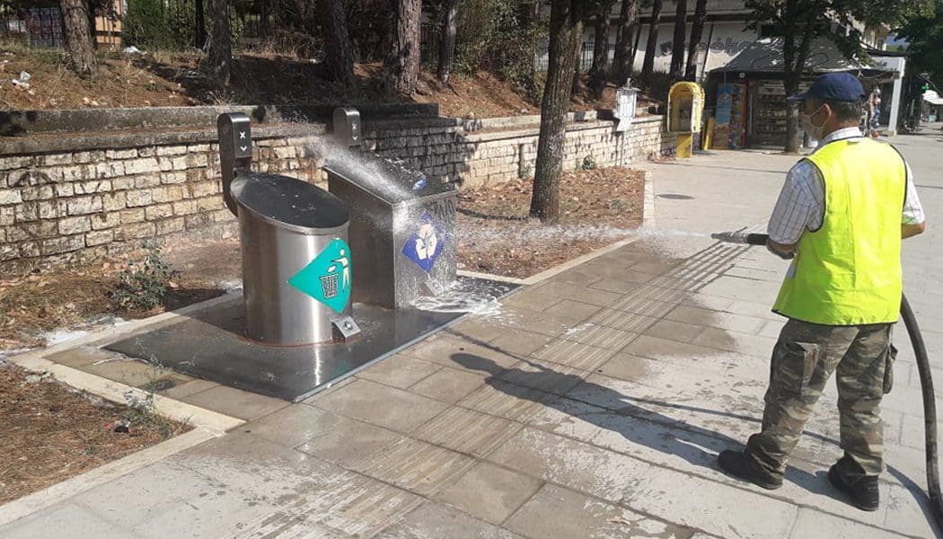 Ολοκληρώθηκε το πλύσιμο και η απολύμανση των υπογειοποιημένων κάδων