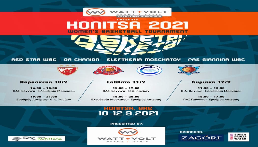 Προ των πυλών το WATT+VOLT Konitsa 2021 Women’s Basketball Tournament