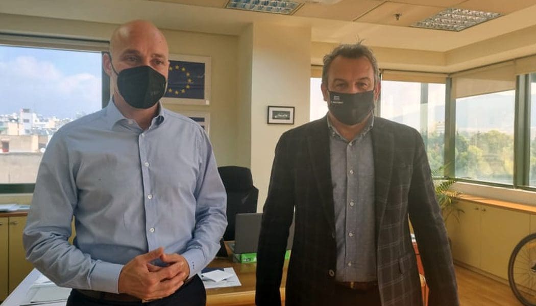 Συνάντηση Π. Κολόκα με τον υφυπουργό Περιβάλλοντος, Γ. Αμυρά