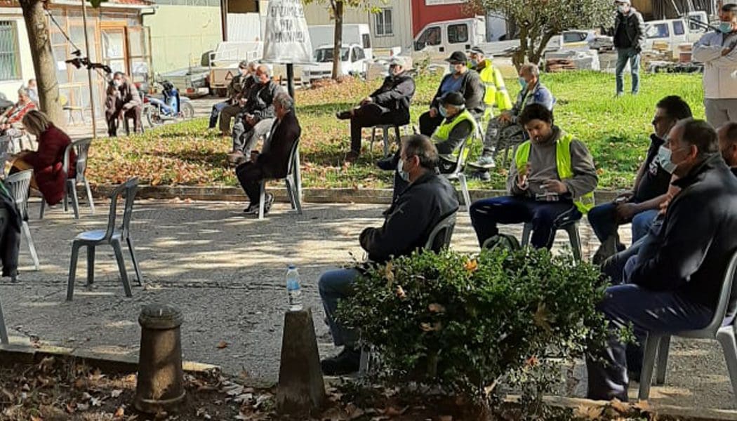 Ενημέρωση στο εργοτάξιο για τον εμβολιασμό