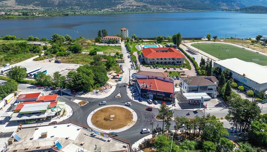 Ολοκληρώνονται οι εργασίες στον κυκλικό κόμβο της «Συνάντησης»