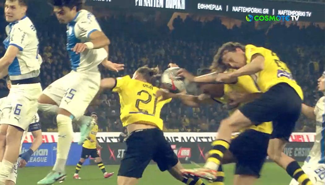 Επαφή του Πόνσε με τα χέρια στο 4-2 της ΑΕΚ (video)