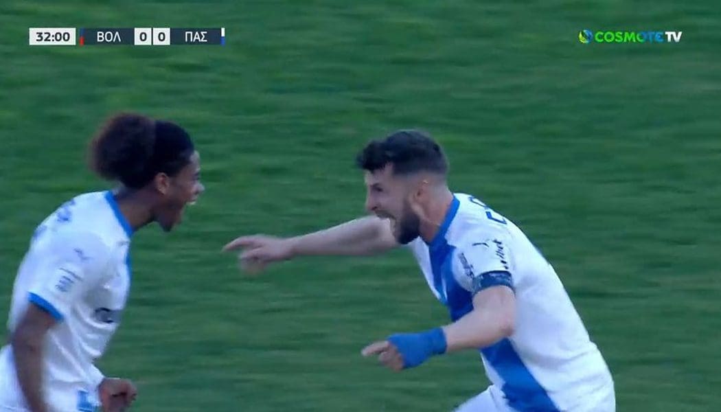 Με γκολ του Κόντε Βόλος – ΠΑΣ 0-1 στο ημίχρονο (video)