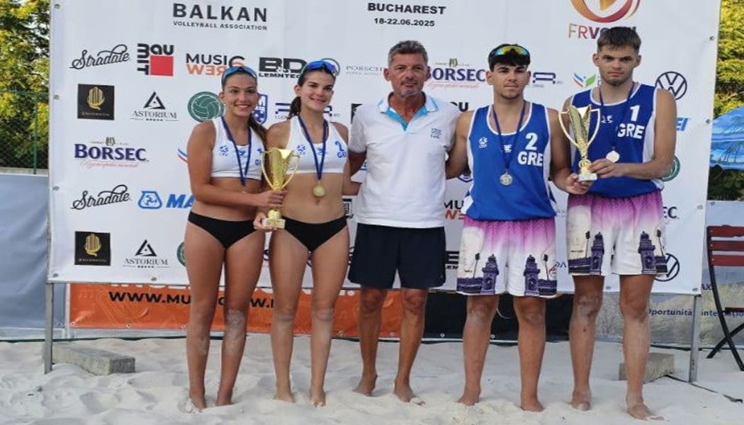 Ασημένιοι στο Βαλκανικό πρωτάθλημα beach volley της Ρουμανίας οι Τάτσης και Τσιούπης